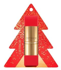 Catrice Sparks Of Joy Satin Lipstick, Nr. C01 RED Kisses For Santa, rot, pflegend, mit Vitaminen, glänzend (3,5g)