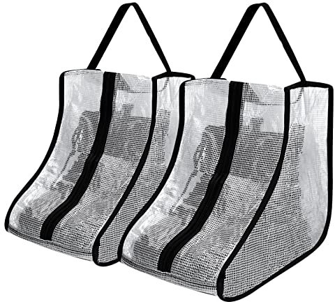 2 Paar Tragbare Stiefeltasche mit Griff, Gukasxi Staubdicht und wasserdicht Schuhtasche Stiefel-Organizer Schutztasche Schuhsack für Zuhause und Reisen