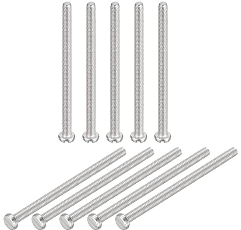 sourcing map 10 Stk Edelstahlschrauben M3 x 50mm, 304 Maschinenschrauben Schrauben Set Schlossschrauben Holzschrauben Geschlitzt Antrieb Bindekopf Bolzen