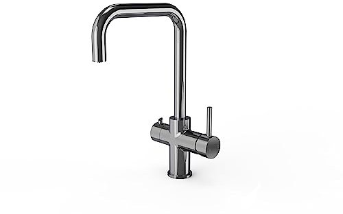 3 in 1 Instant Hot Water Tap Dispenser - Water Heater Kitchen Sink Mixer Tap with Tank and Filter - (Chrome)