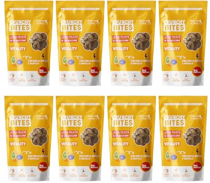 Dog Heroes Biscotti per Cani | Semi di Zucca e Mirtillo | Basso contenuto calorico | Made in italy | Multipack 4x80g
