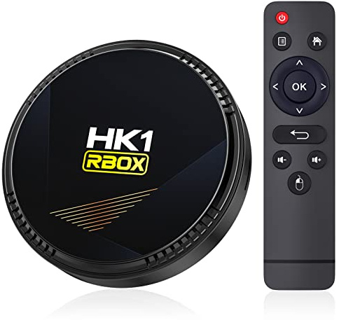 HK1 Android TV Box 2026, Android 12.0 TV Box with 8K Decoding 4GB RAM 32GB ROM Allwinner H618 Quad-Core, 2.4GHz/5.0GHz WiFi6 Bluetooth 4.0+, Support H.265/USB 2.0/8K Ultra HD