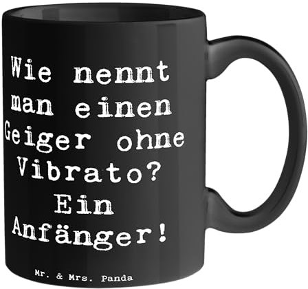 Mr. & Mrs. Panda Tasse Spruch Violine Anfänger - Geschenk, Musik, Geige, Spielen lernen, Streichinstrument, Tasse Motive, Tasse Sprüche, Instrument,
