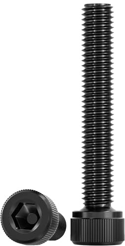 Drenky Zylinderkopfschrauben Schwarz 10 Stück M8 X 50mm Zylinderschrauben mit Innensechskant DIN 912 (ISO 4762) Maschinenschrauben Edelstahl A2 V2A Vollgewindeschrauben