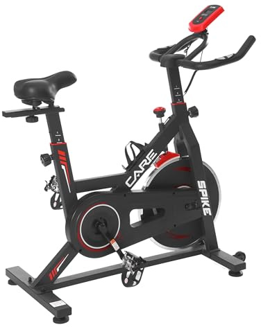 CARE FITNESS - Biking Bike – Spike – 74450 – Cómodo – Inercia 12 kg – Pedales dentados y dentados – Manillar de triatlón – Ruedas deslizantes