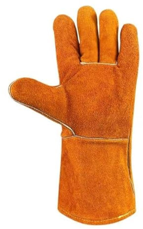 FEFEF Gardening Work Gauntlets,Work Gloves,Welding Gloves Heat Resistant And Fireproof Gloves Welders Gauntlet Welding Gloves, Leather Gardening Gloves