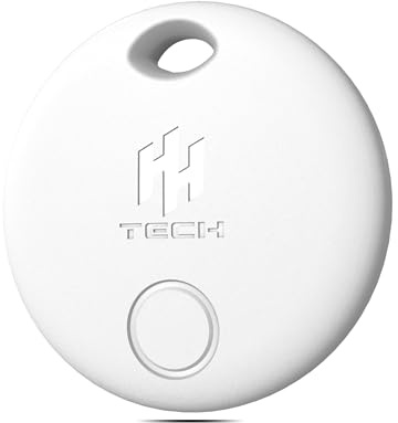 HH-Tech Android Tracker Tag Compatible with Google Find Hub, Smart Tracker, Key Finder, Replaceable Battery, Easily Track Your Wallet, Bag, Luggage, and More (White Pack-1)