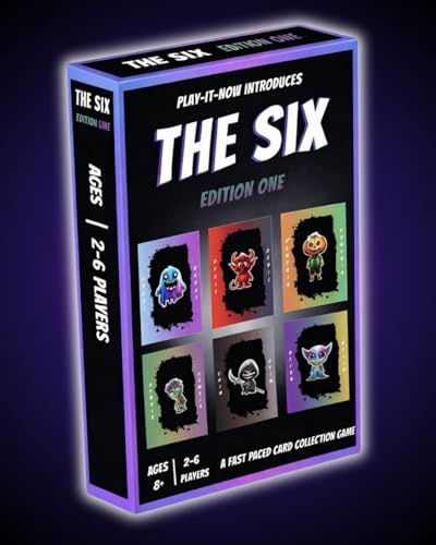 Play-It-Now The Six Card Game - Card Games - Family Games - for Kids 8 and Up - Games for Adults - Family Game Night - Travel Games - Party Games - 10+ mins (Holographic/Shiny)
