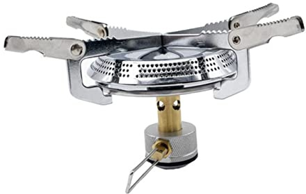 INOOMP Estufa Alta Potencia y Soporte para Peso Pesado de Aleación de Aluminio y Acero Inoxidable Portátil para Mochileros Adecuado para Camping y Picnic al Aire Libre
