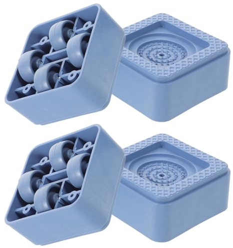 GALPADA 4 Pièces Cale Machine À Laver Anti Vibration Coussinet Pied De Lave-Linge Tapis Machine À Laver Anti Vibration Absorption des Chocs Pieds Antidérapants Espace Drainage sans Outil