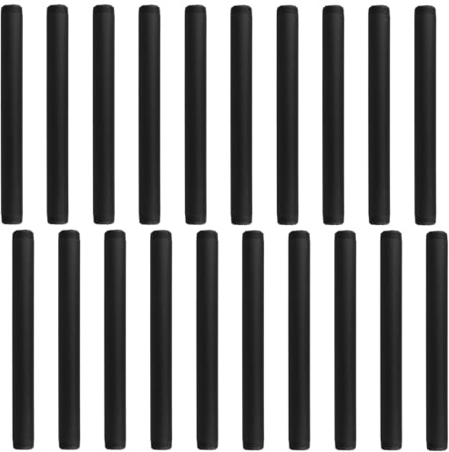NINGWAAN 20 PCS Black Metal Pipe, 3/4 x 10 Inches Steel Threaded Pipes Nipples Galvanized Finish for Furniture, DIY Project Industrial Vintage Style, Decoration