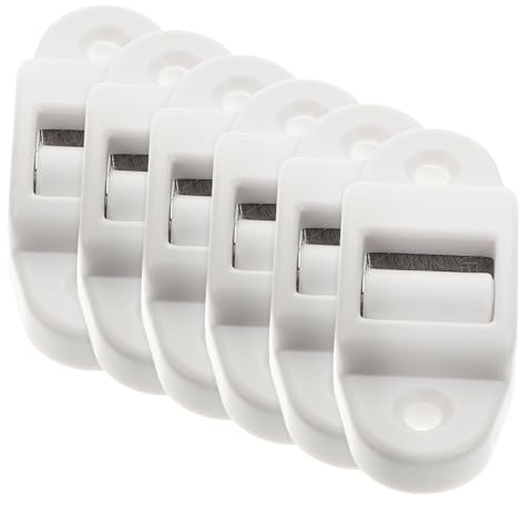 POPETPOP Rodillo Guía De Correa De Plástico 14 Mm Cepillo Integrado, 6 Piezas, Resistente y Compacto, para Persianas Enrollables y Cortinas, Instalación En Riel, Ahorro De Energía Doméstico