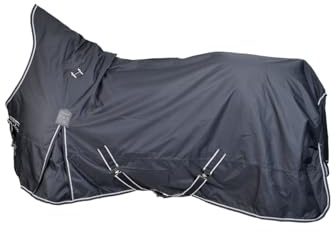 4Horses Outdoordecke Highneck Kalmar 50g für Pferde, wasserdichte Regendecke mit 50g Füllung, atmungsaktiv und Winddicht