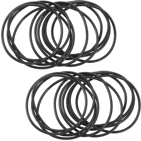 Generico Bracciale Elastico in Silicone, 50 Pezzi, Nero, Superficie Liscia e Confortevole, Accessorio DIY per Polso, Stile Semplice per Uso Quotidiano