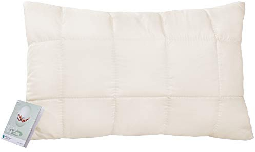 franknatur Kinderkopfkissen 40x60 Lyocell höhenverstellbar Bio Baumwolle | anpassbare Höhe, weich stützend, Füllung mit Lyocell Tencel, Bezug 100% Bio Baumwolle, atmungsaktiv, waschbar, Oeko-TEX