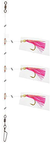 DAIWA Grandwave Dorsch- und Köhler-Vorfach mit Fischhaut zum Angeln 150cm rosa 16517-220