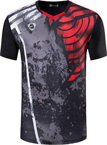 jeansian Herren Sport Tee Shirt Tshirt T-Shirt Short Sleeve Tops Tennis Golf Bowling LSL249 Black S
