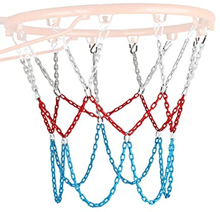 Chuanfeng Metall Basketballnetz, Stahl Kette Basketball Net Netz Basketballkorb Ersatznetz Stahl Ketten Netz Basketballnetz Für Standardkörbe, Professionelles Netz