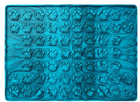Collory Medium Pfoten (3cm) Silikon Backmatte, Hunde Tatzen, Backform für DIY Hundekekse und Leckerlis, Knochenbackform, Pralinenform, Schokoladenform, Antihaftend und Lebensmittelecht (BPA-Frei)