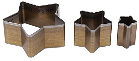 3-teiliges Stern-Ausstecher-Set, Mini-Ausstecher, Hartstahl, Stanzform für Leder