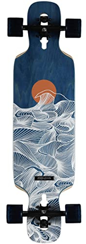 DB Longboards Vantage V3 Skateboard - Fully Assembled 36 x 9 7-Ply Maple Wood Deck with 69mm Wheels - Supports Up to 275 lbs for Surf-Like Carving - 2022 Model