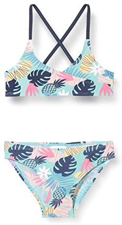 Playshoes Traje de baño de bikini con protección UV para niña, Tropical, 134/140 cm