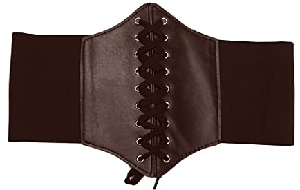 SJBAUTYO 1 corsé de mujer, cinturón elástico con banda ancha, se puede llevar con vestidos, chaquetas, jerséis, camisas y vestidos marrones, marrón, Large
