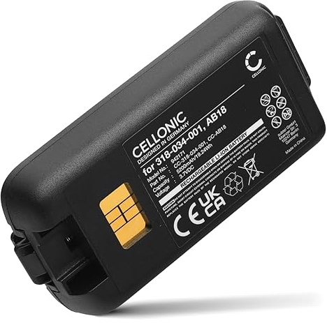 CELLONIC Akku kompatibel mit Honeywell CK3, CK3A, 318-033-001, 318-033-021 | (5200mAh-3.7V-Lithium-Ionen) für Honeywell CK3B, CK3C, 318-034-001, AB17, AB18, für Intermec EDA61K, 318-033-001, 318-033-021