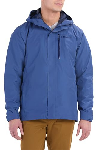 Marmot Hombre Ramble Component Jacket, Chaqueta impermeable cálida, chubasquero ligero 3 en 1 con capucha, cortavientos ligero y transpirable, Twilight Blue, XL