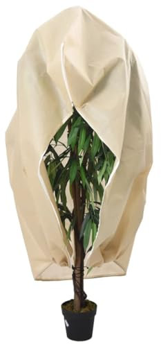 vidaXL Pflanzenvlies Abdeckungen mit Reißverschluss 2 Stück Frostschutz für Pflanzen Topfobstbäume Warme Pflanzenabdeckung für Outdoor Garten Gartenvlies 70g/m²