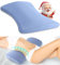Almohada de apoyo lumbar para aliviar el dolor de espalda: almohada de espalda baja para dormir, almohada de cintura de espuma viscoelástica, almohada de cuña para dormir de lado, espalda y boca