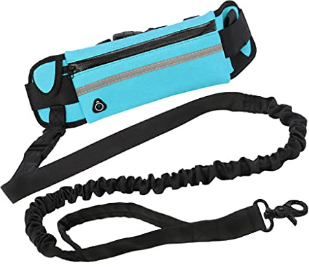 CLSSLVVBN Correa para Perros Suministros para Mascotas Cuerda para Cachorros Cuerda Manos Libres Retráctil Fácil de Usar Riñonera Multicolor para Ahorrar Espacio, Azul