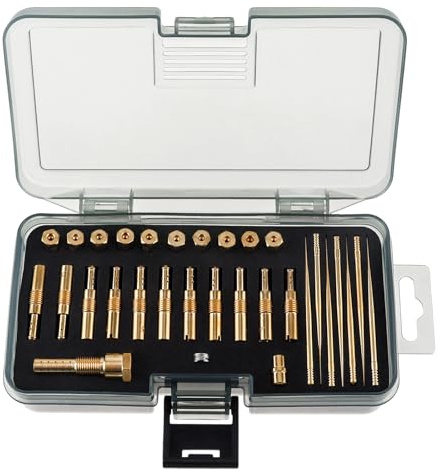 Kit de 30 pièces Windance pour carburateur principal à injection lente, tube d'émulsion, porte-buse en laiton, adapté pour CVK PWK PWM/PE 26/28, kit de buses modifiées (30 trous)