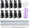 Ansodo Black Portable Professional Nail Clip Gel Polish Remover Set, Durable & Easy to Use for Home and Professional Use(with Nail Clip+ Nail Wipe Pad+ Cleaning Brush+Cuticle Pusher+ Nail File)