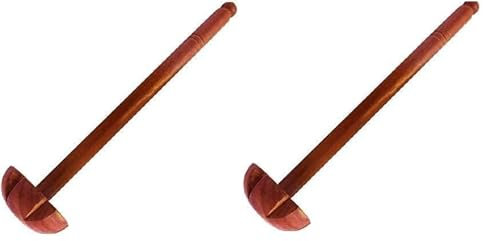 BishtHub Schiacciapatate in legno, schiacciapatate, schiacciapatate, utensile da cucina, articolo regalo, confezione da 2, lunghezza 33 cm