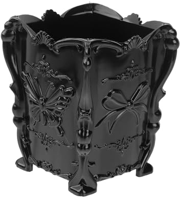 Beaupretty Makeup Brush Holder Organization Butterfly Storage Holders Brushes Organizer Makeup Organiser Holder Carved Blending Make Brush Holder Makeup Brush Cup Cosmetic Brush Holder Black