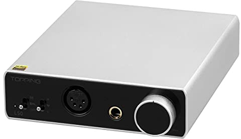 TOPPING L50 NFCA Balanced Headphone Amplifier – 145dB Dynamic Range, 0.00006% THD+N, RCA/TRS Input Pass Through, for IEMs & High-Impedance Headphones (Silver)