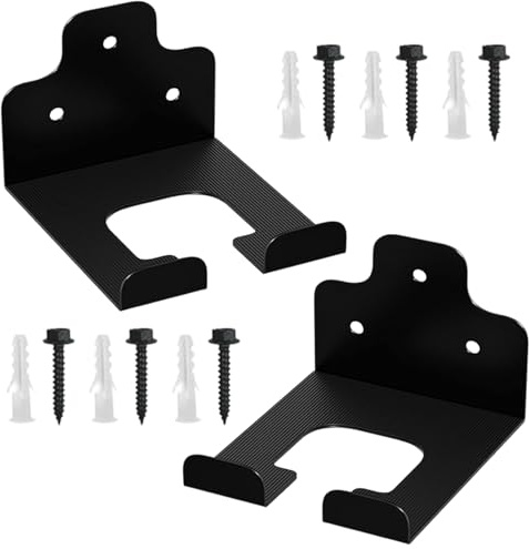 Rack trimmer organizer da garage - mensole per attrezzi a parete, scaffale multiuso | Ganci antiruggine con forte capacità di carico, organizzatore efficace per trimmer, attrezzi da giardino e