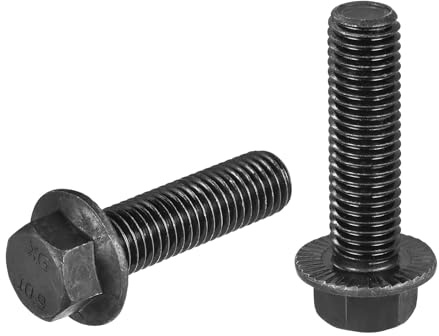 TA-VIGOR M14-2.0 x 50mm Hex Head Serrated Flange Bolts, 10.9 Grade Carbon Steel Flanged Hex Bolts, Heavy Duty Screws for Construction and Machinery, 2Pcs