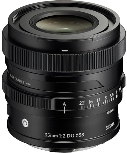 SIGMA Objectif 35mm f/2 DG Noir Contemporary kompatibel mit Monture L