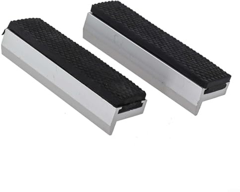 Protections de mâchoires d'étau en aluminium avec coussinets magnétiques pour étau d'établi, étau, étau de perceuse et colliers de serrage, couvertures souples multi-usages avec forme de V et (10,2 cm