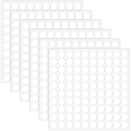 600PCS Sticky Dots Double Sided, Transparent Round Tape Stickers, Removable