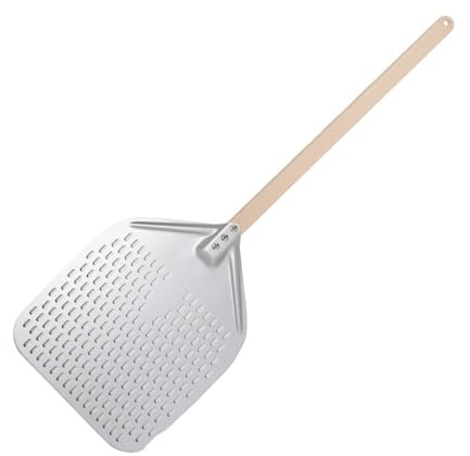 YYLUOYANG Pala Per Pizza Pala for pizza grande, manico corto, quadrata, antiaderente, for forno(12inch 85cm wood)