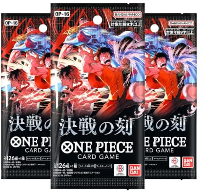 The Time of Battle One Piece Card Game OP-16 Japanese Booster Bundle Sealed – 3 Packs | Authentic Japanese TCG Import Collectible Trading Cards | That Mouse Fashion