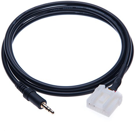 Mazda Aux IN Musica CD Adattatore 3.5mm Audio Jack Cavo Mp3 connettore Compatibile con Samsung Galaxy, HTC ONE, Huawei, Sony Xperia, Lumia, LG Phone, Ipod, MP3 Player a Mazda 6, 3, 5, 2, MX5, RX8, M6
