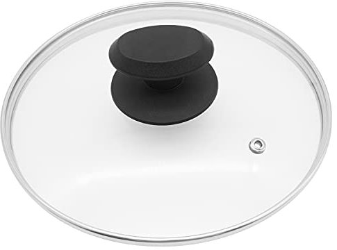 B&F Tempered Glass Saucepan Casserole Frying pan Lid (14 cm, 16 cm, 18 cm, 20 cm, 22 cm, 24 cm, 26 cm, 28 cm, 30 cm, 32cm,) Replacement Lids for Pans and Pot, (20 cm)
