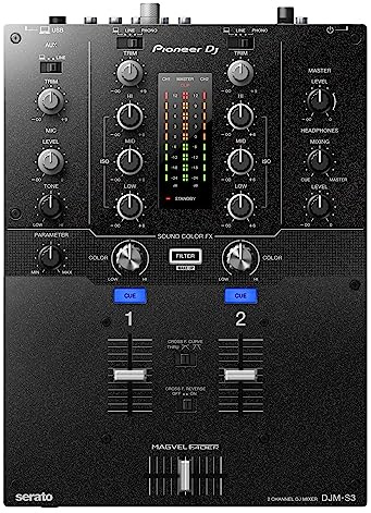 Pioneer DJ DJM-S3 2-Kanal Mischpult, USB, Schwarz