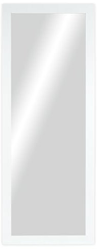 CHELY INTERMARKET Espejo Pared Cuerpo Entero 35x140cm-Marco Exterior 42x147cm MOD-128 Blanco-Liso