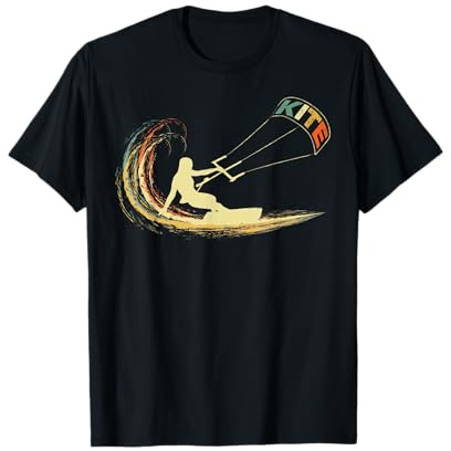 Kite Kiten Kiteboarding Kitesurfen Surf Vintage Retro Urlaub T-Shirt