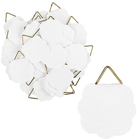 Ideen mit Herz Appendiabiti con occhiello triangolare, da incollare, 2,9 cm x 3 cm, bianco, 50 pezzi